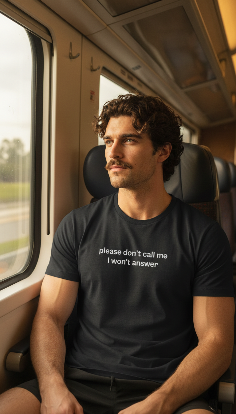 please don’t call me i won’t answer t-shirt, 100% cotton t-shirt
