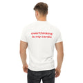 overthinking is my cardio, 100% cotton t-shirt